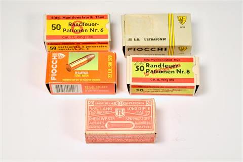 collectors' cartridges bundle lot calibre .22 lr, § unrestricted