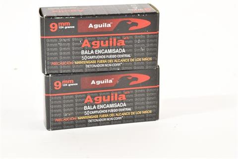 Pistolenpatronen 9 mm Luger Aguila, § B 
