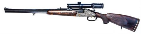 sidelock-o/u double rifle A. Sodia - Ferlach, 9,3x74R, #322335, § C, with extra barrel acc.