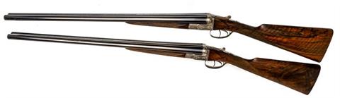 pair of sidelock s/s shotguns Auguste Lebeau - Courally, 12/70, #44256/1 & 44256/2, § D
