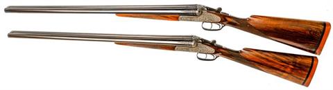 pair of s/s sidelock shotguns Hubertus - Suhl, model 60E, 12/70, #770352 & 770353, § D