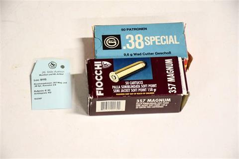 revolver cartridges .357 Mag. and .38 Spl., bundle lot, § B