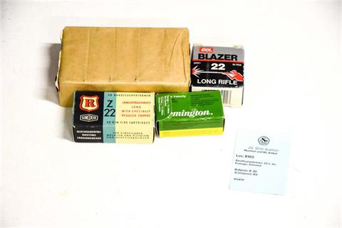 rimfire cartridges .22 lr, various makers, bundle lot