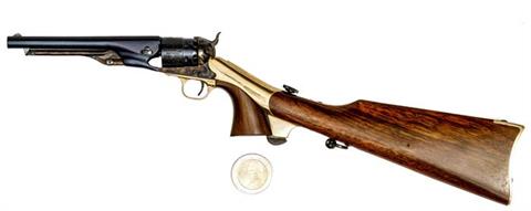 Miniatur-Revolver Uberti, Mod. Colt 1861 Navy mit Anschlagschaft, nicht schußfähig, #Z083, § frei ab 18