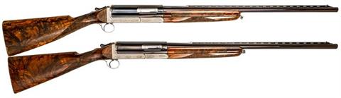 Pair of semi-automatic Shotguns Cosmi - Ancona model Milord Deluxe, 12/70, #8134 & 8589, § B