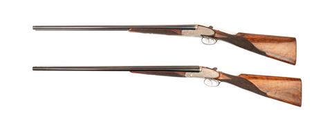 pair of S/S sidelock shotguns J. Hambrusch - Ferlach, 16/70, #1360 & #1450, § C