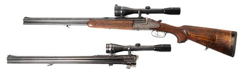 O/U combination gun Karl Hauptmann - Ferlach, Blitz, 7x57R; 16/70, #23681, with exchangeable barrels .222 Rem.; 16/70 #261408, § C (PW