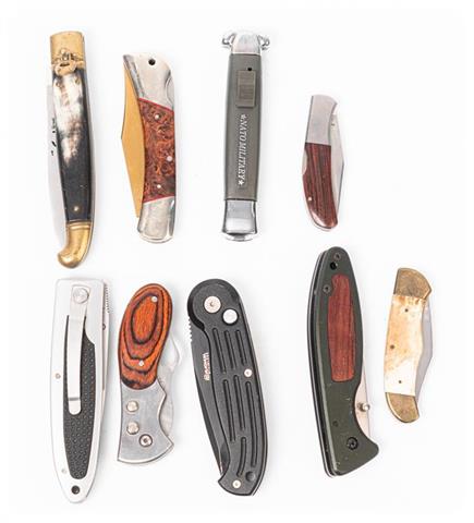 folding and switchblade knives bundle lot 9 items