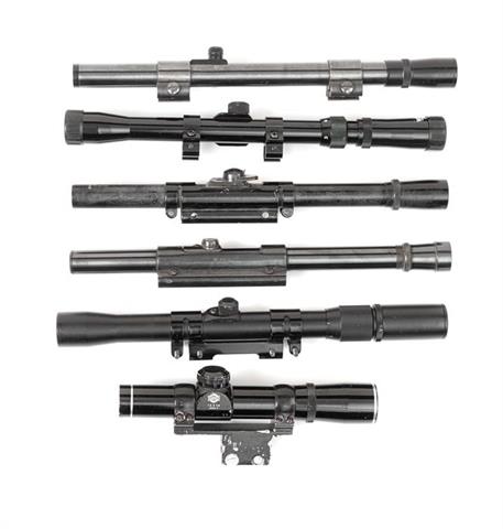 scope bundle lot for smallbore rifles, 6 items
