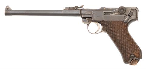 Parabellum, long pistol 08 (artillery version) with shoulder stock, Erfurt, 9 mm Luger, #1966, § B