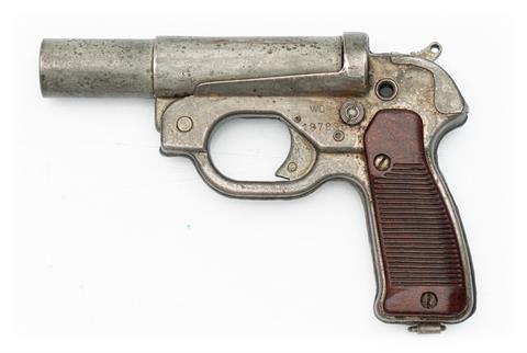 flare pistol LP42 Wehrmacht, Hugo Schneider AG, 4 bore, #187838, § unrestricted