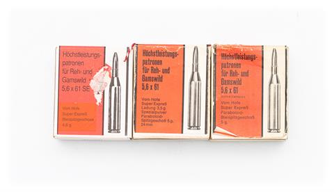 rifle cartridges 5,6 x 61 vom Hofe Super Express, Gehmann, § unrestricted