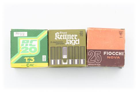 shotgun cartridges 20/65&70, various makers - bundle lot, § unrestricted