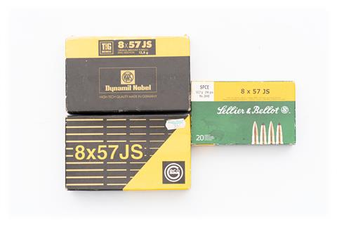 rifle cartridges 8 x 57 JS, Geco, S&B and RWS, § unrestricted