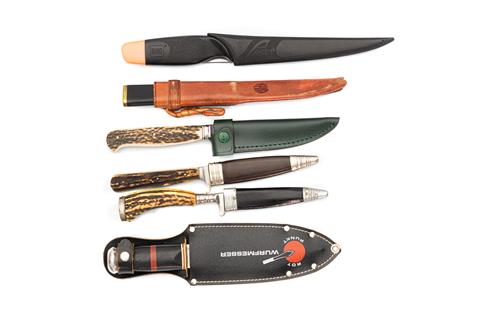 hunting knife bundle lot, 6 items