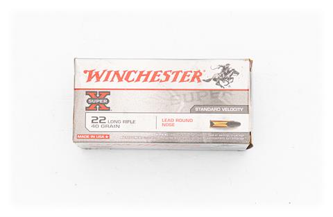 Randfeuerpatronen Winchester Super-X, SV, .22LR, 40grs., § frei ab 18