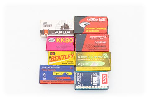 rimfire cartridges .22 lr, various makers, bundle lot - § unrestricted