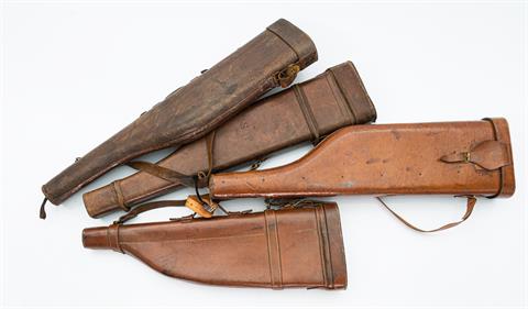 leg of mutton gun case, 4 items