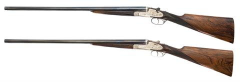 Pair of sidelock S/S shotguns Union Armeras - Eibar, 16/70, #26390, #24684, § C