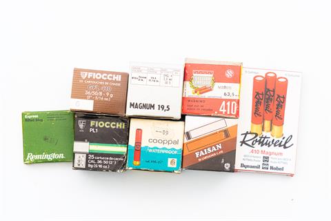 shotgun cartridges .410, various makers, § unrestricted