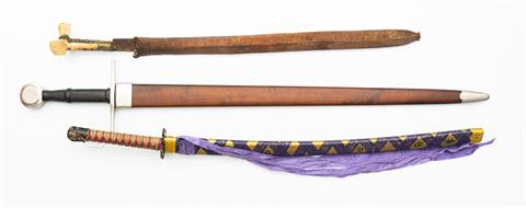 bundle lot, 3 items decorative swords, replicas