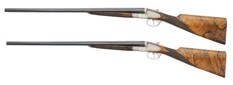pair of sidelock-S/S shotguns, Beretta 451 EELL "Gran Lusso", 12/70, #H0360 & H0361, § C +ACC