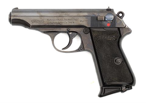 Pistole, Walther PP, Fertigung Zella-Mehlis, 7,65 Browning, #163305P, 3 B