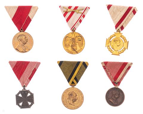 Medals convolut of 6 pieces