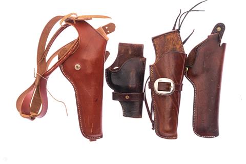 Leather holster convolut of 4 pieces