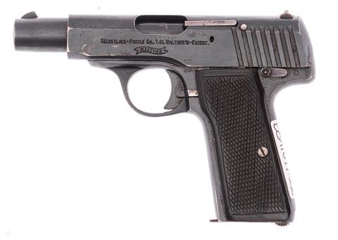 Pistole Walther Mod. 4  Fertigung Zella Sankt Blasii Kal. 7,65 Browning #110907 § B (W 679-22)