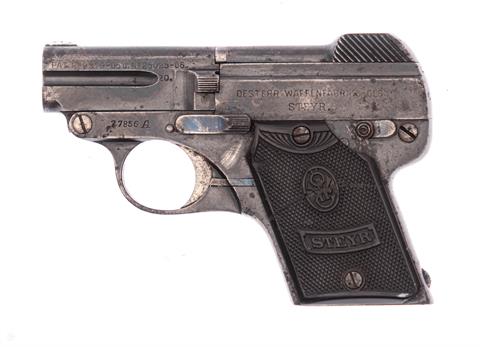Pistole Steyr-Pieper Kipplauf Mod. 1909 Kal. 6,35 Browning #77856A § B (V 21)