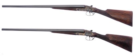 A pair of Sidelock-s/s shotguns Franchi - Brescia Mod. Imperial  cal. 12/70 serial #6365 & 6366  category § C