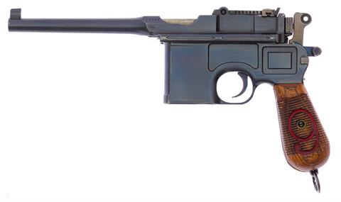 Pistole Mauser C96/16 "Rote 9" mit Anschlagschaft nummerngleich Kal. 9 mm Luger #110581 § B +ACC (V10)