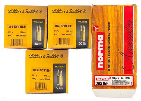 Rifle cartridges 303 British various manufacturers § B (A)
