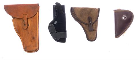 Pistol cases and holsters bundle of 5 pieces
