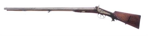 Percussion double shotgun unknown German manufacturer cal. 16 #without number § free from 18 ***