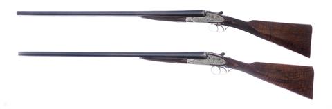 A pair of sidelock-s/s double shotguns G.F. Whitby & Son - Cricklewood cal. 12/65 #8095 and 8096 § C + ACC