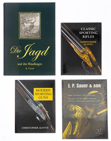 Books on the subject of hunting and weapons, bundle of 4