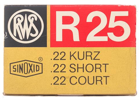 Rimfire cartridges RWS R25 and Lapua cal. 22 short